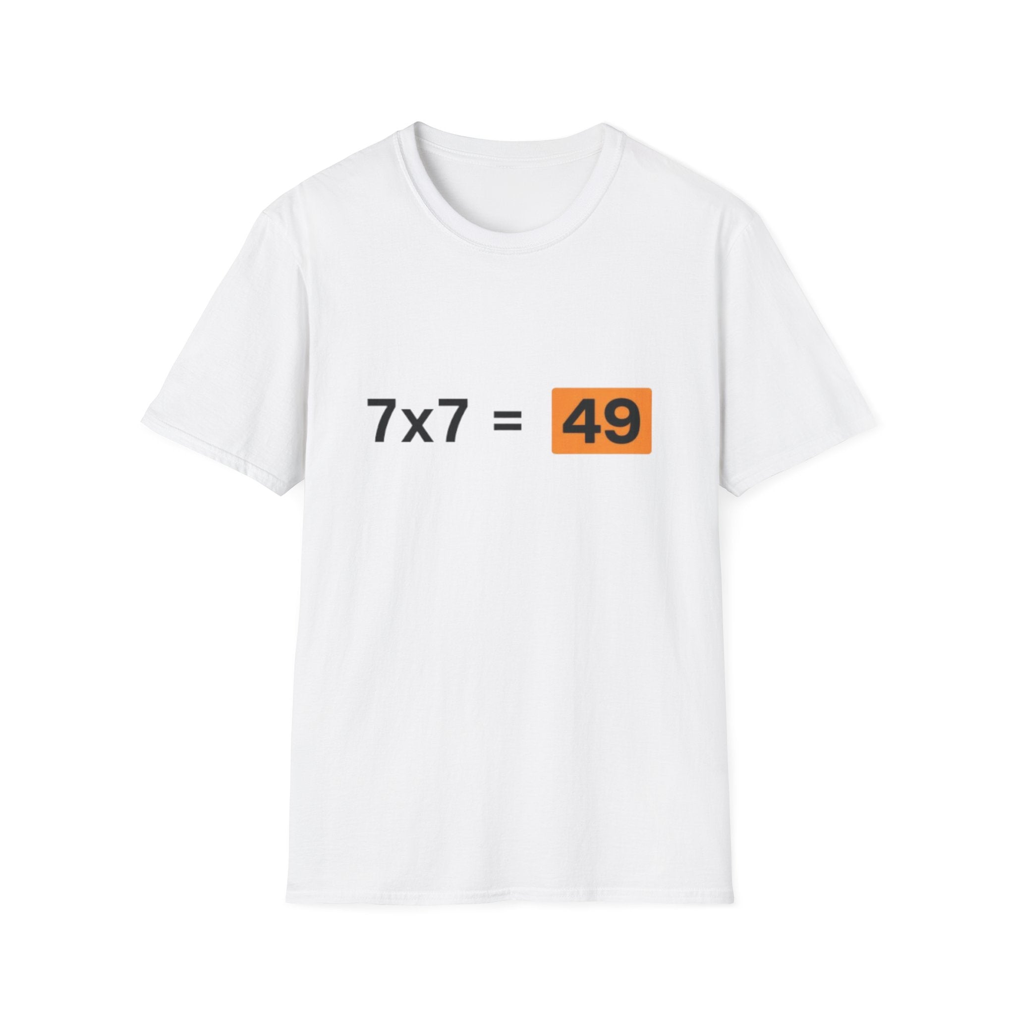 Math Lover T-Shirt — 7 x 7 = 49 Graphic Tee