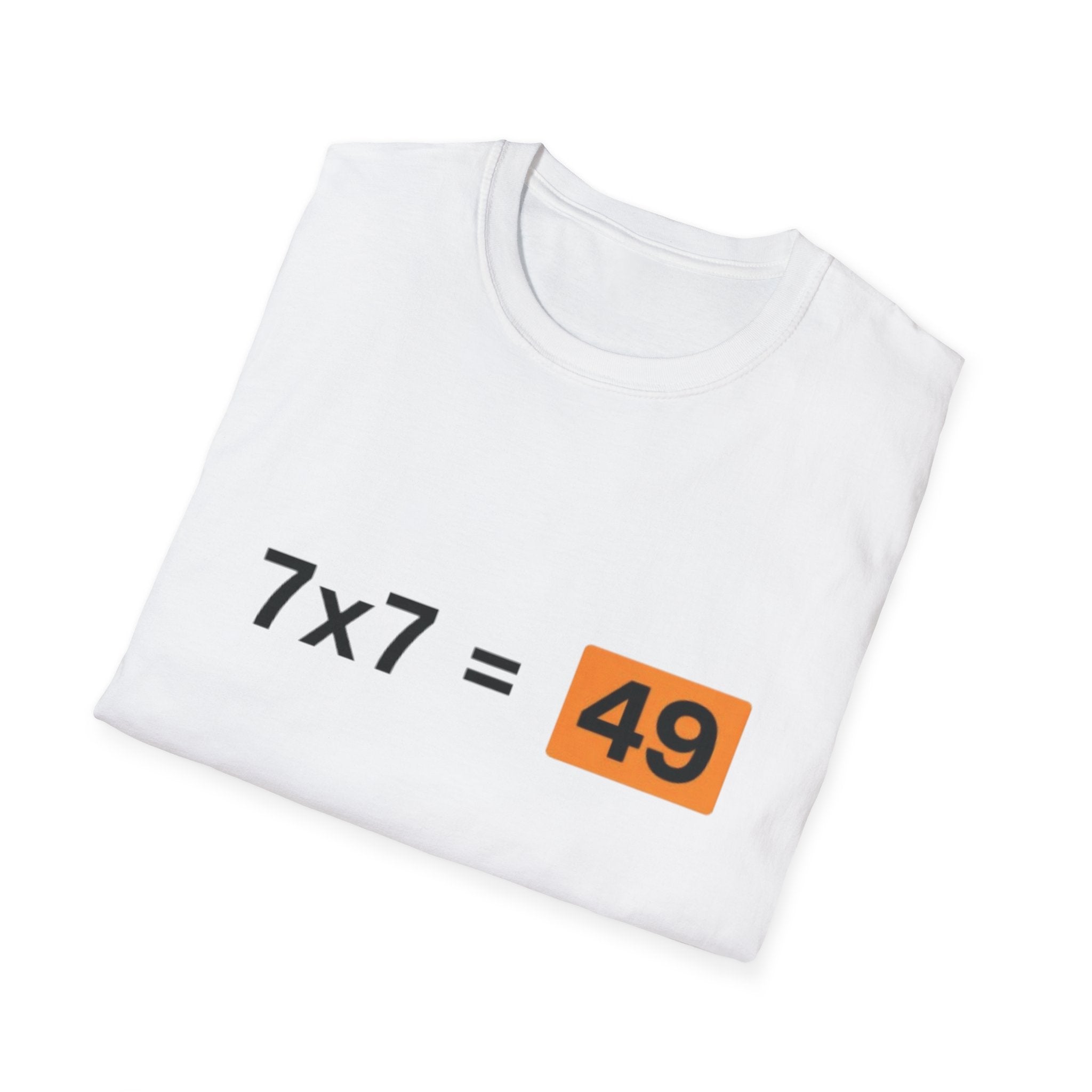Math Lover T-Shirt — 7 x 7 = 49 Graphic Tee